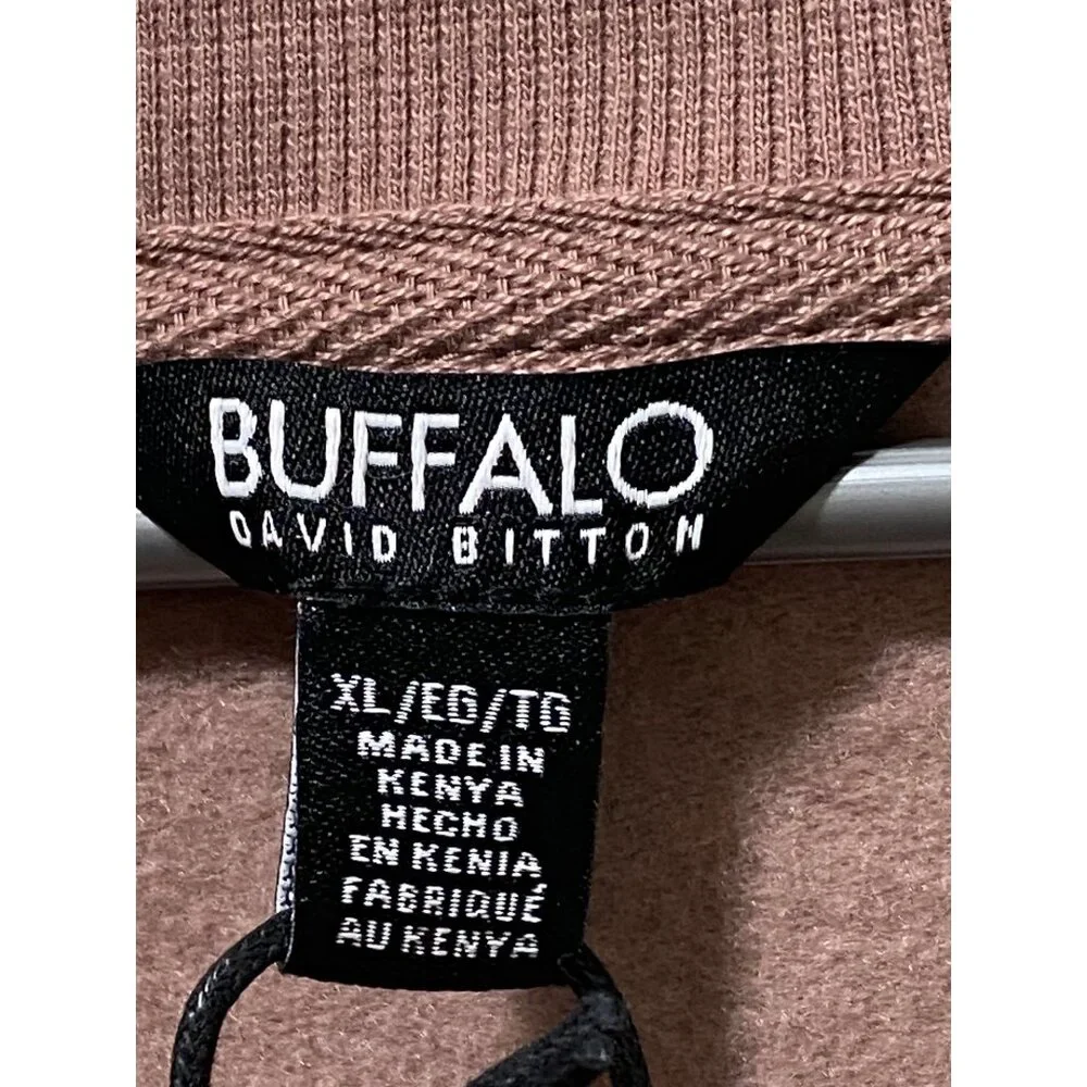 NWT Buffalo David Bitton Women Super Soft V-Neck Pullover Sweatshirt, T Rouse - Picture 6 of 11